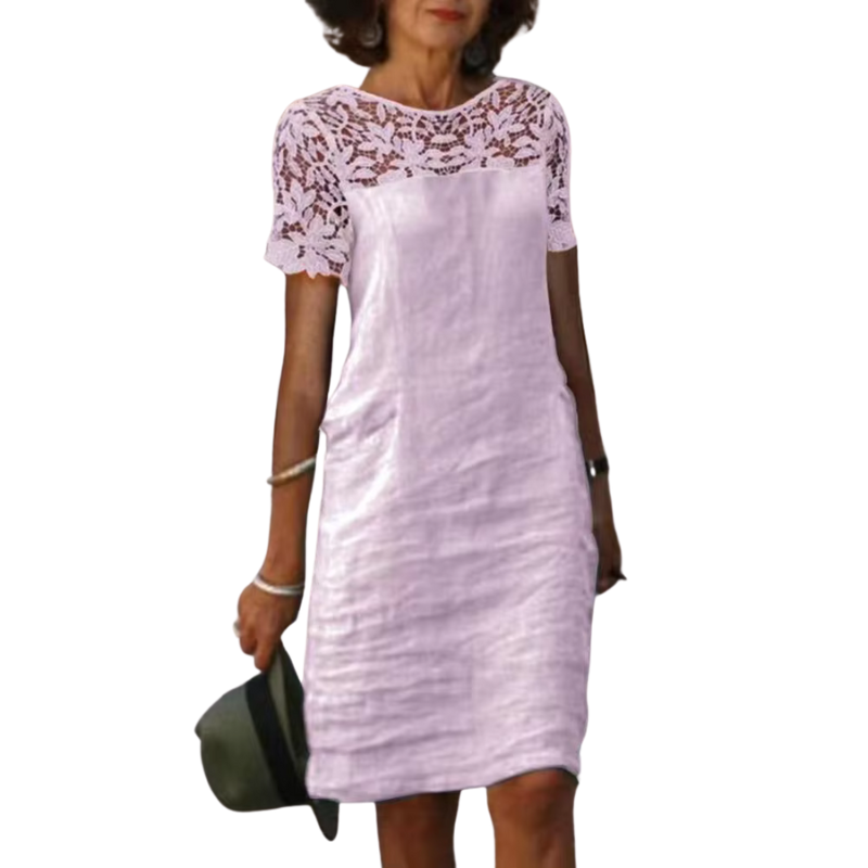 Ella Short Sleeve Summer Dress for Women with Relaxed Fit