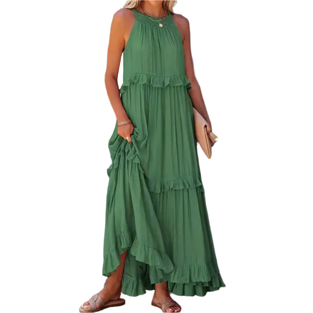Elegant Maxi Dress for Women - Figure-Hugging A-Line Silhouette