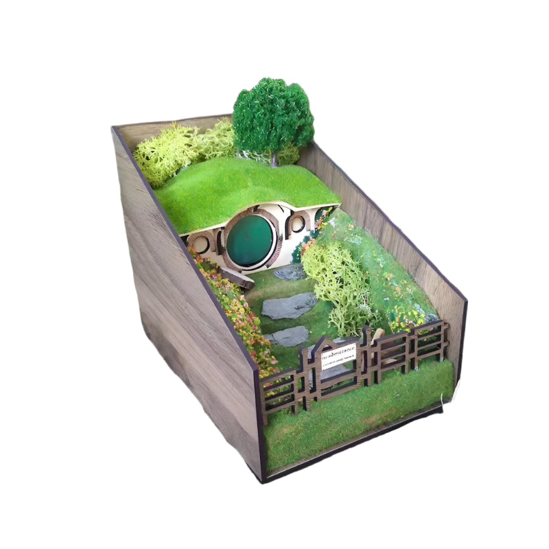MiniScape Bookends – Handcrafted Decorative Book Holders with Micro Landscape Design