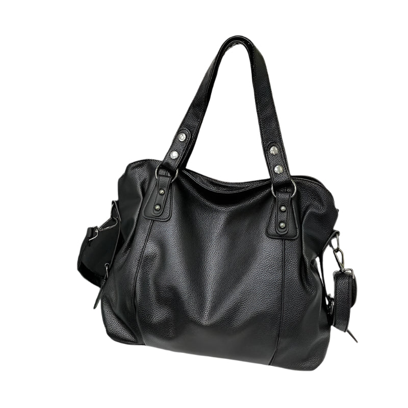Ethel - Uncomplicated Large Shoulder Bag with Studs