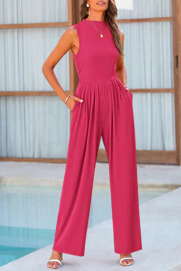 Mildred - Summer Jumpsuit with Round Neckline