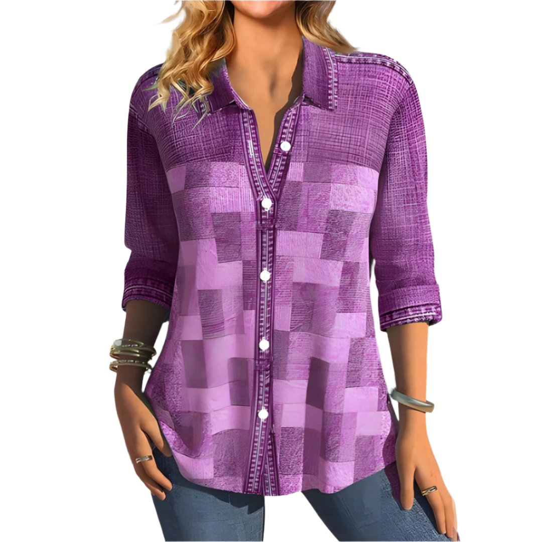 Lina Relaxed Fit Plaid Shirt