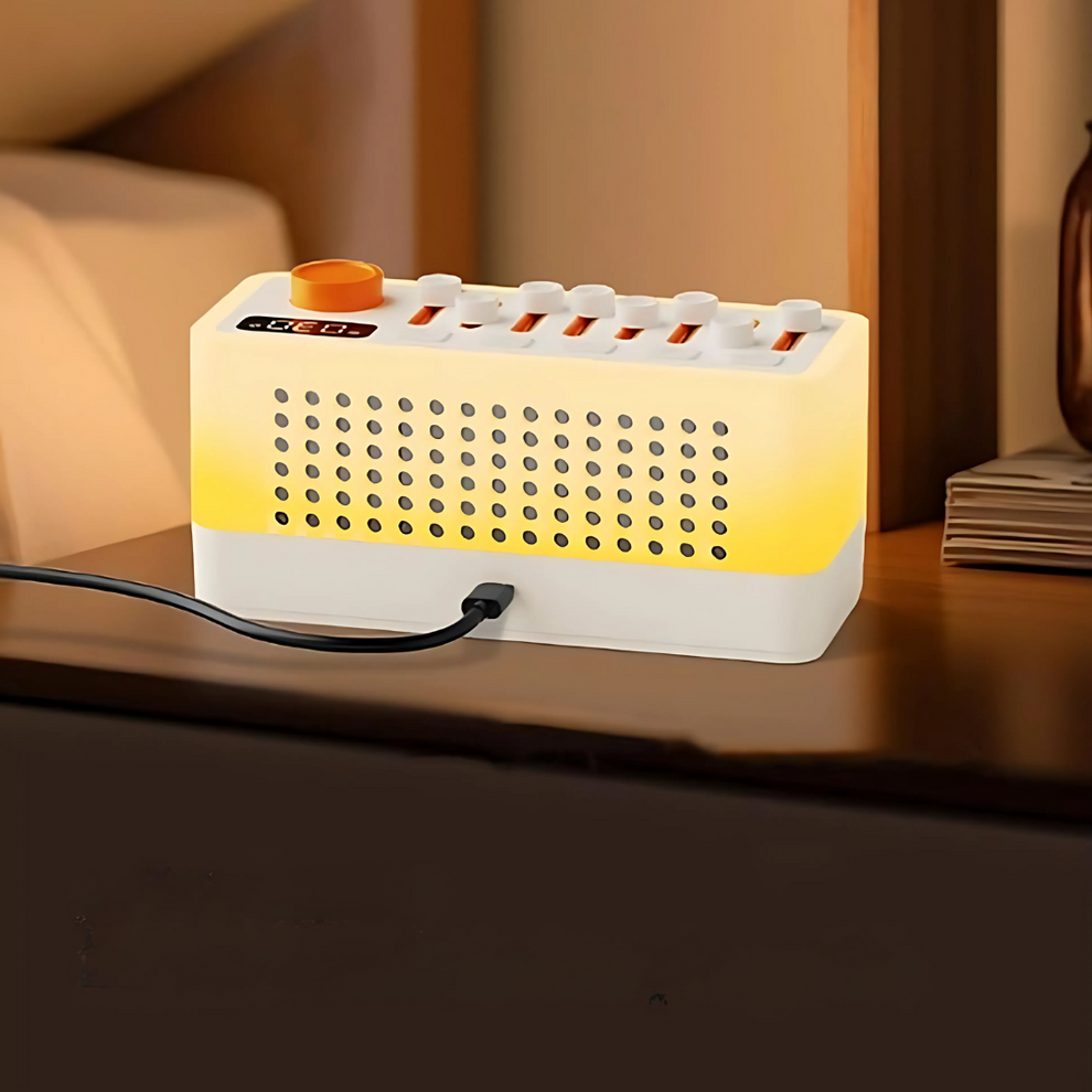 GlowTime - Minimalist Digital Alarm Clock with Warm Night Light