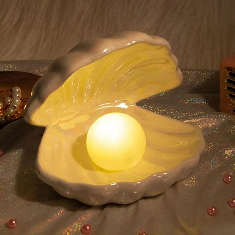 Ceramic Dreamy Pearl Shell Night Light