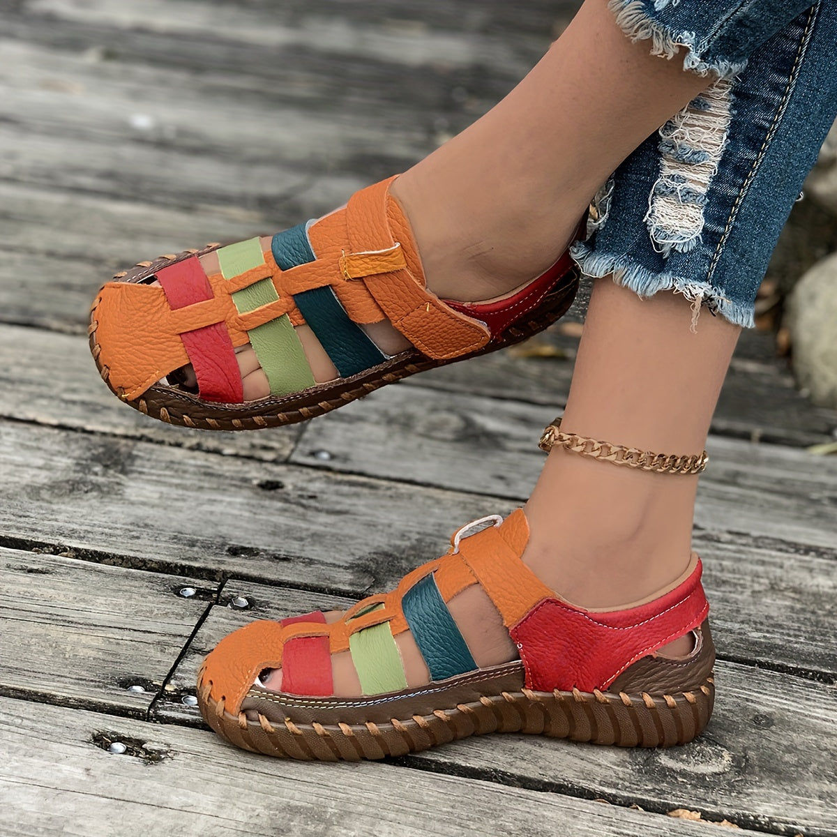 Ivy colorful sport flat Sandals