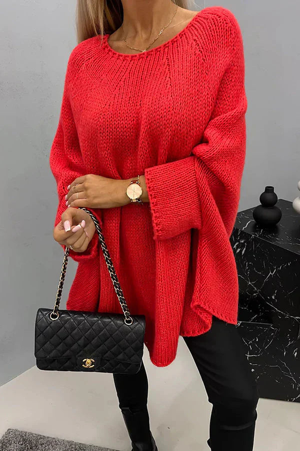 Lauren - Loose knit sweater with round neck