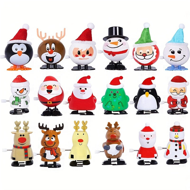 5pcs Mini Wind-Up Christmas Toys