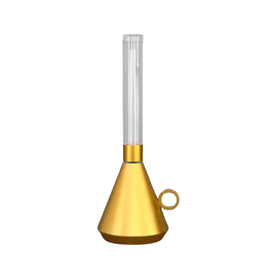 LumiCone - Modern LED Table Lamp with Clear Tube and Conical Base