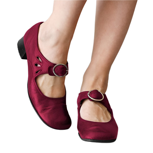 Carey - Stylish Shoes with Buckle and Low Heel