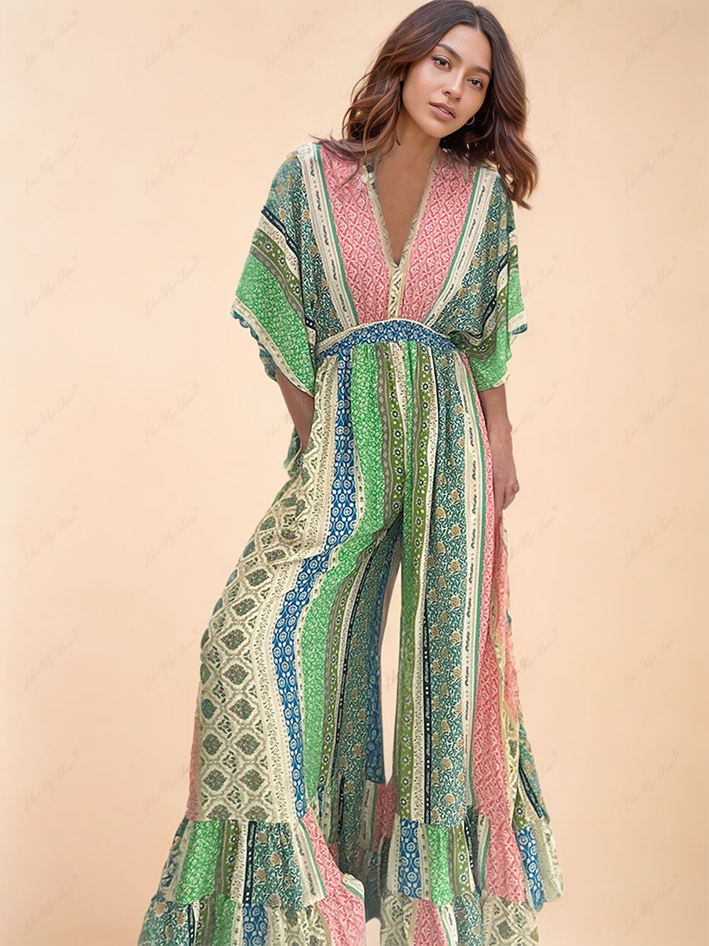 Alina Boho Jumpsuit – Comfortable Women's Jumpsuit in Bohemian Style
