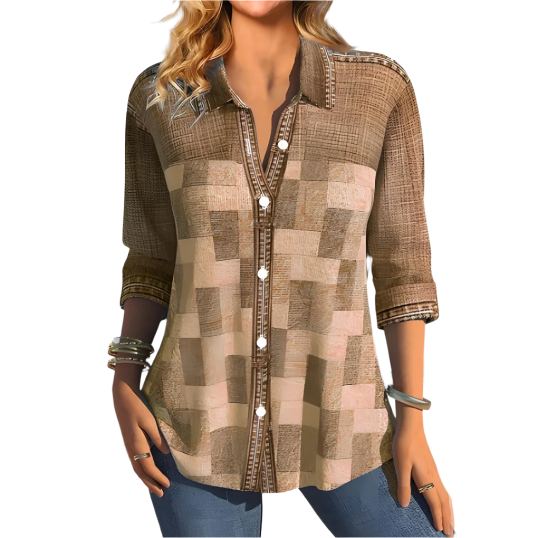 Lina Relaxed Fit Plaid Shirt