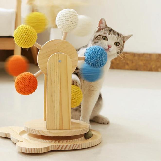 Multifunctional Cat Tree with Ferris Wheel for Cats