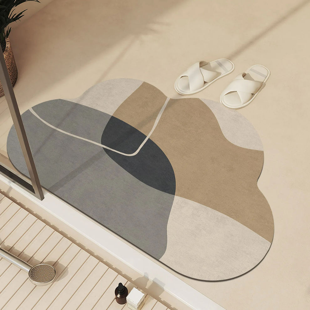 CloudWave - Abstract Wavy Lines Decorative Doormat