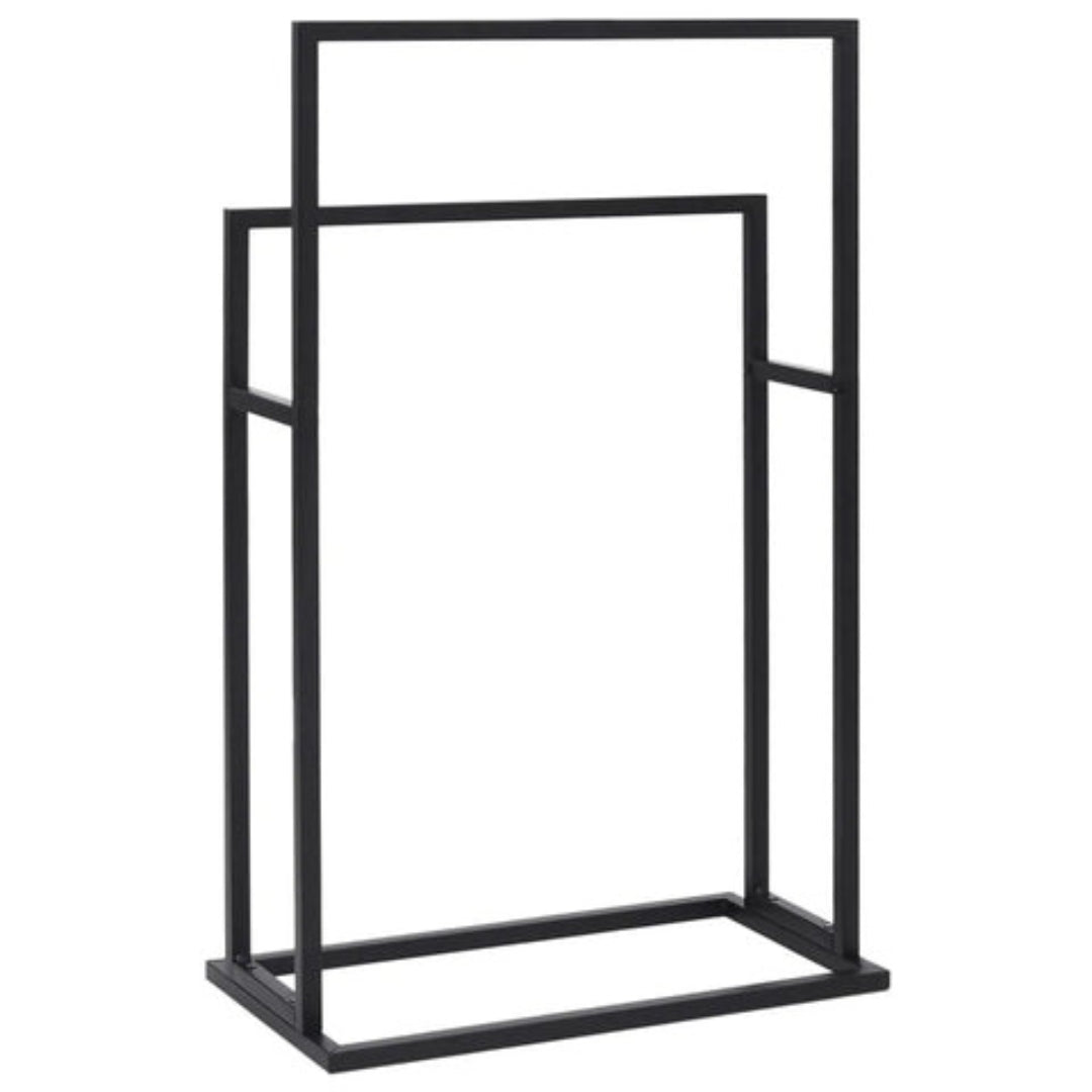 Holder - Freestanding black towel holder