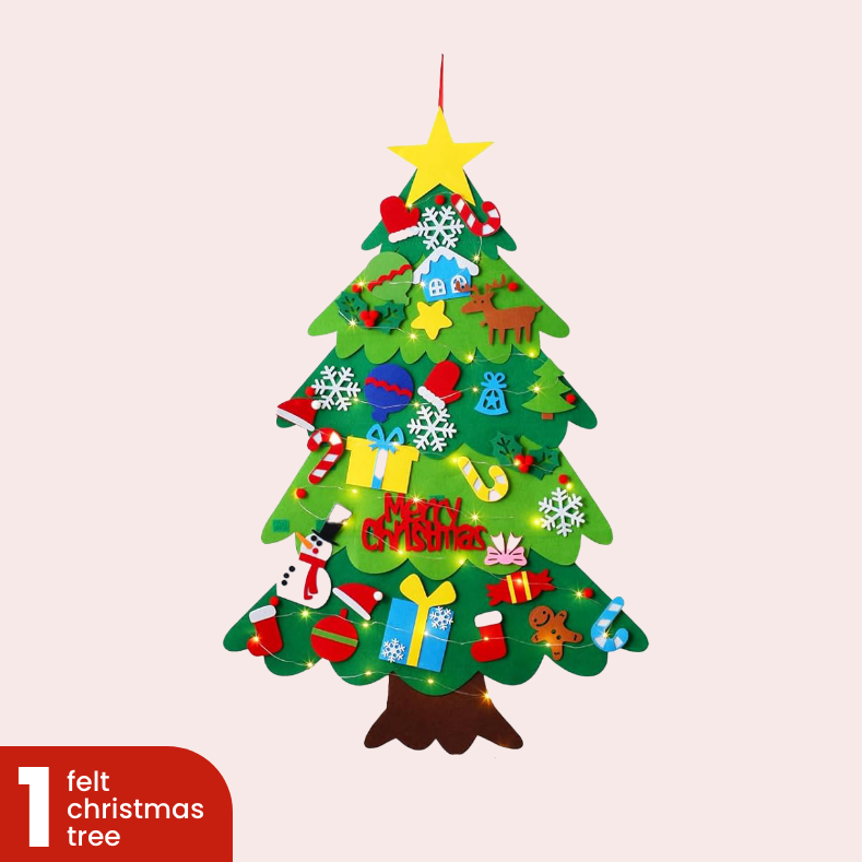 Felt Christmas Tree with Decorative Pieces