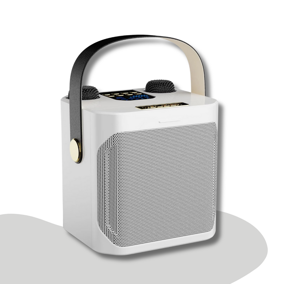 SingGo - Portable Karaoke Speaker with Dual Microphones and Phone Holder