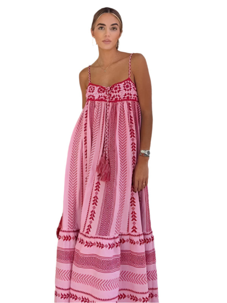 Elowen Backless Spaghetti Strap Maxi Dress