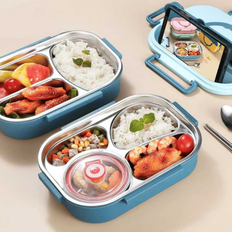 Interior lunch box in stainless steel