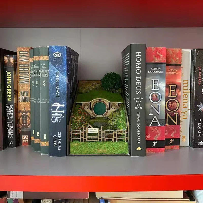 MiniScape Bookends – Handcrafted Decorative Book Holders with Micro Landscape Design
