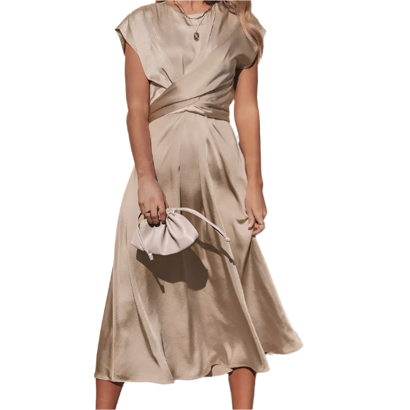 Sofie Elegant Wrap Midi Dress