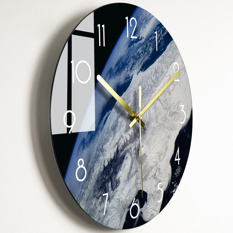 Elegant glass wall clock