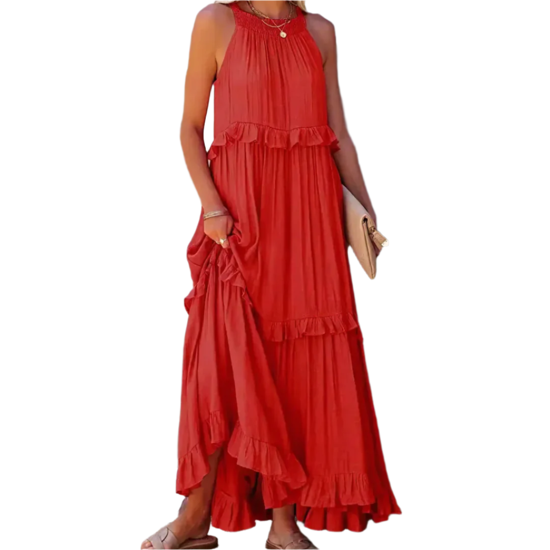 Elegant Maxi Dress for Women - Figure-Hugging A-Line Silhouette