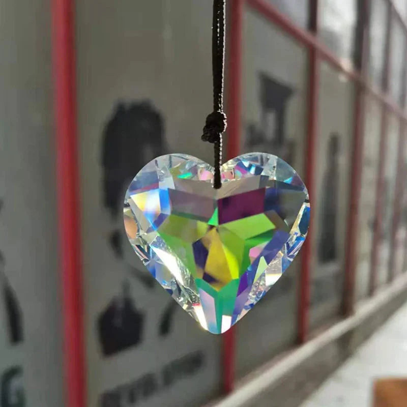 SunAura Heart-Shaped Suncatcher