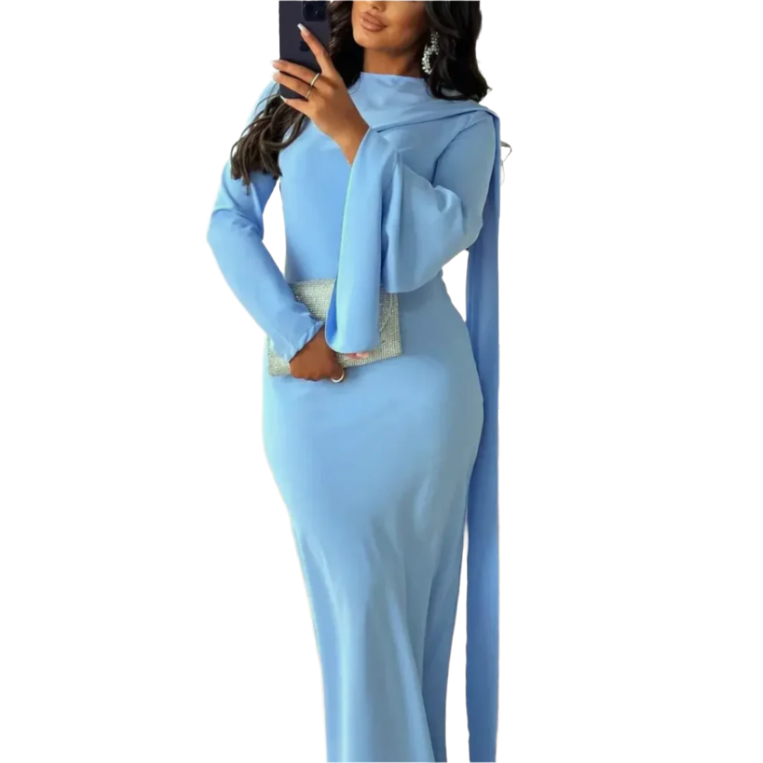 Lovi - Long Sleeve Maxi Dress with Bell Sleeves