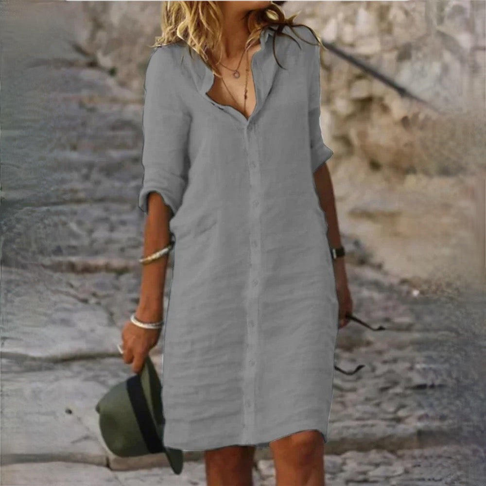 Amelia Women's Stylish Linen Dress