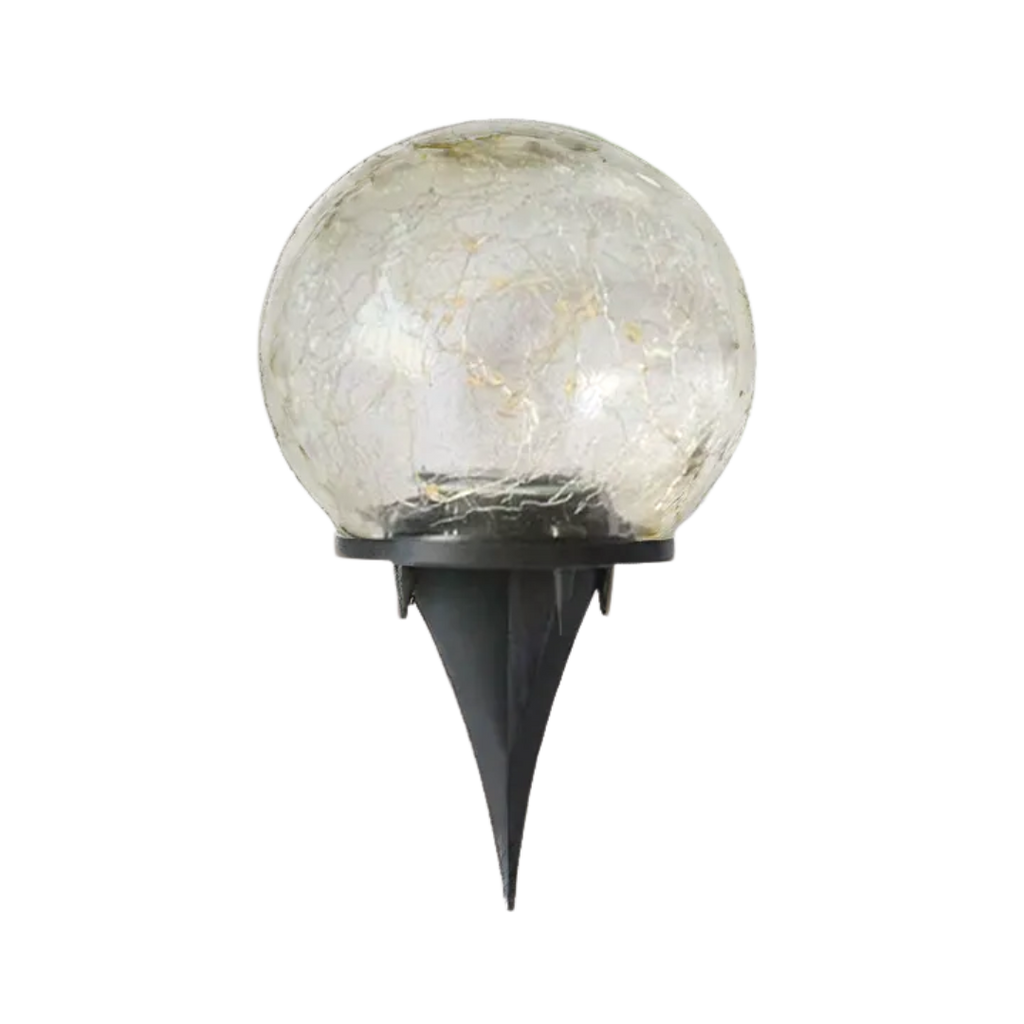 GlowGlobe - Solar-knit Glass Light with Ground Spike