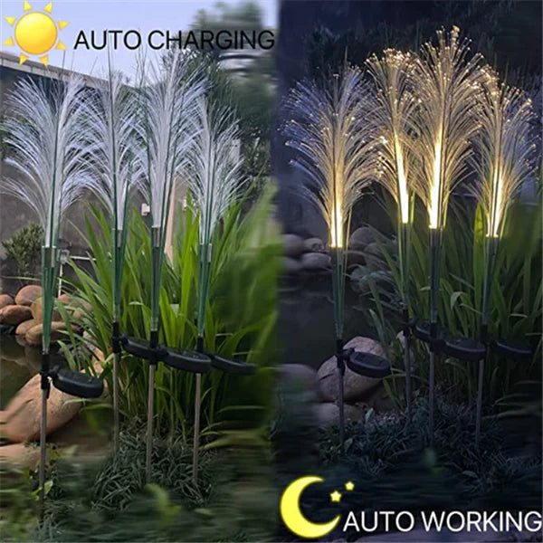 Solar Reeds Elegant Garden Lamp