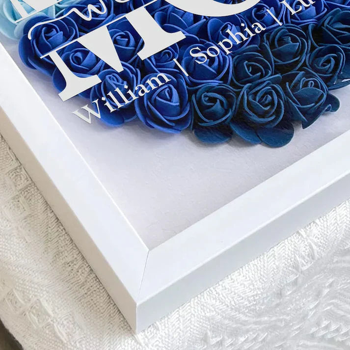 Personalized Flower Heart with Names – Unique Mother's Day Gift
