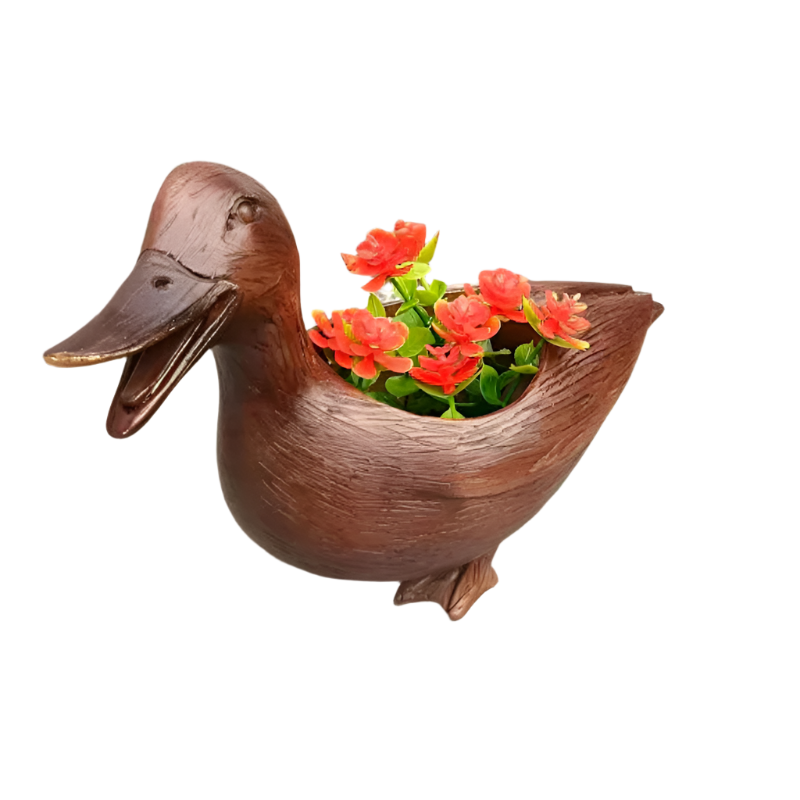 QuackBloom Ceramic Duck Planter