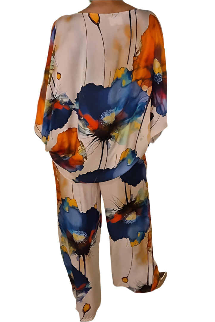 Geldy - Striped Oversized Top with Loose Legs and Pants