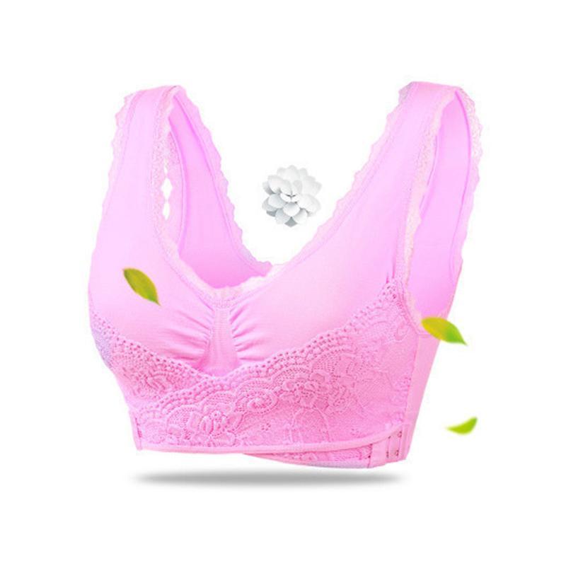 Jenna Wireless Front Cross-Strap Lace Lift Bra