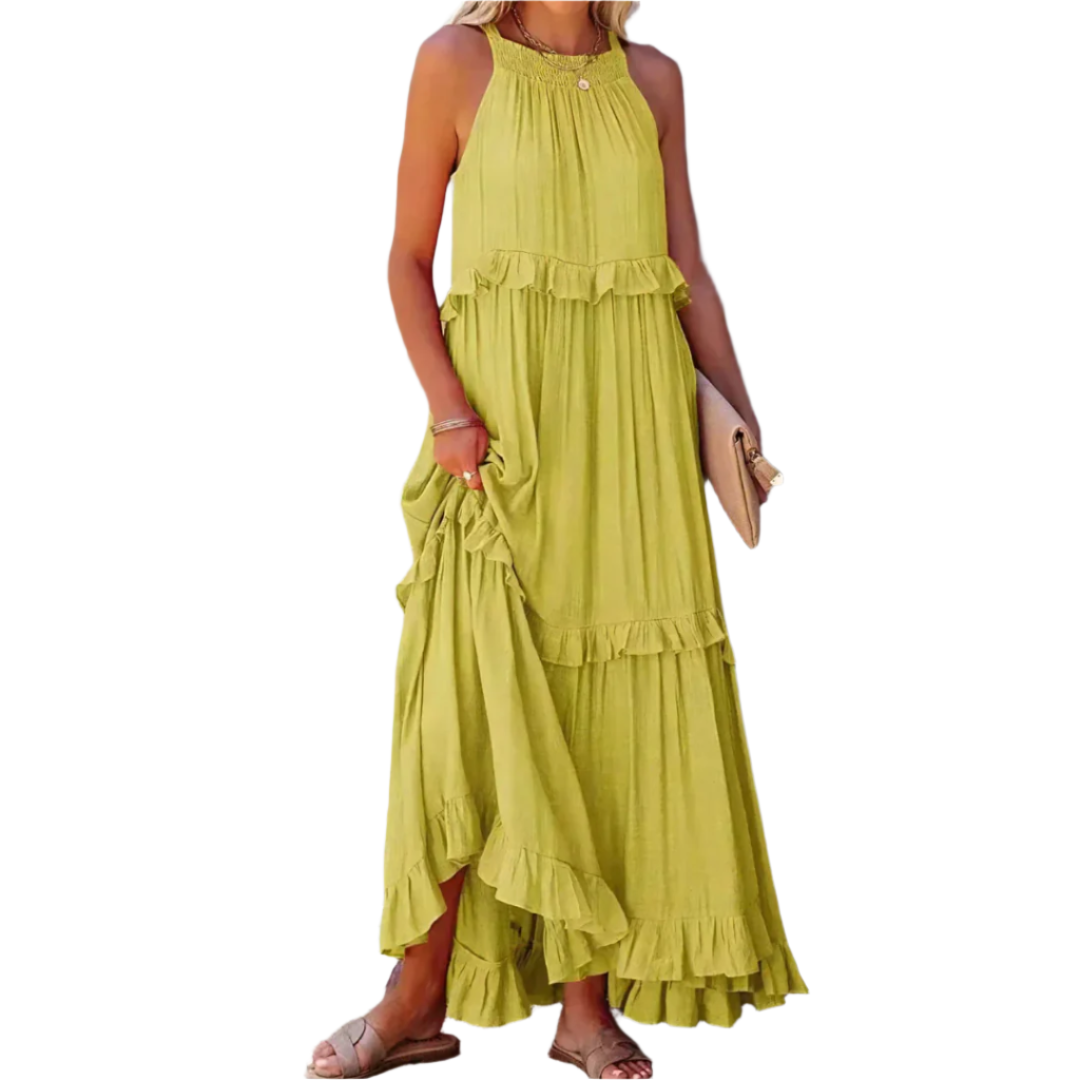 Elegant Maxi Dress for Women - Figure-Hugging A-Line Silhouette