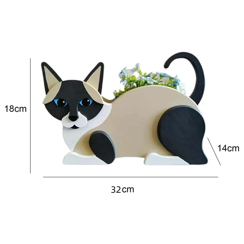 PurrPot Decorative Cat-Shaped Flower Pots
