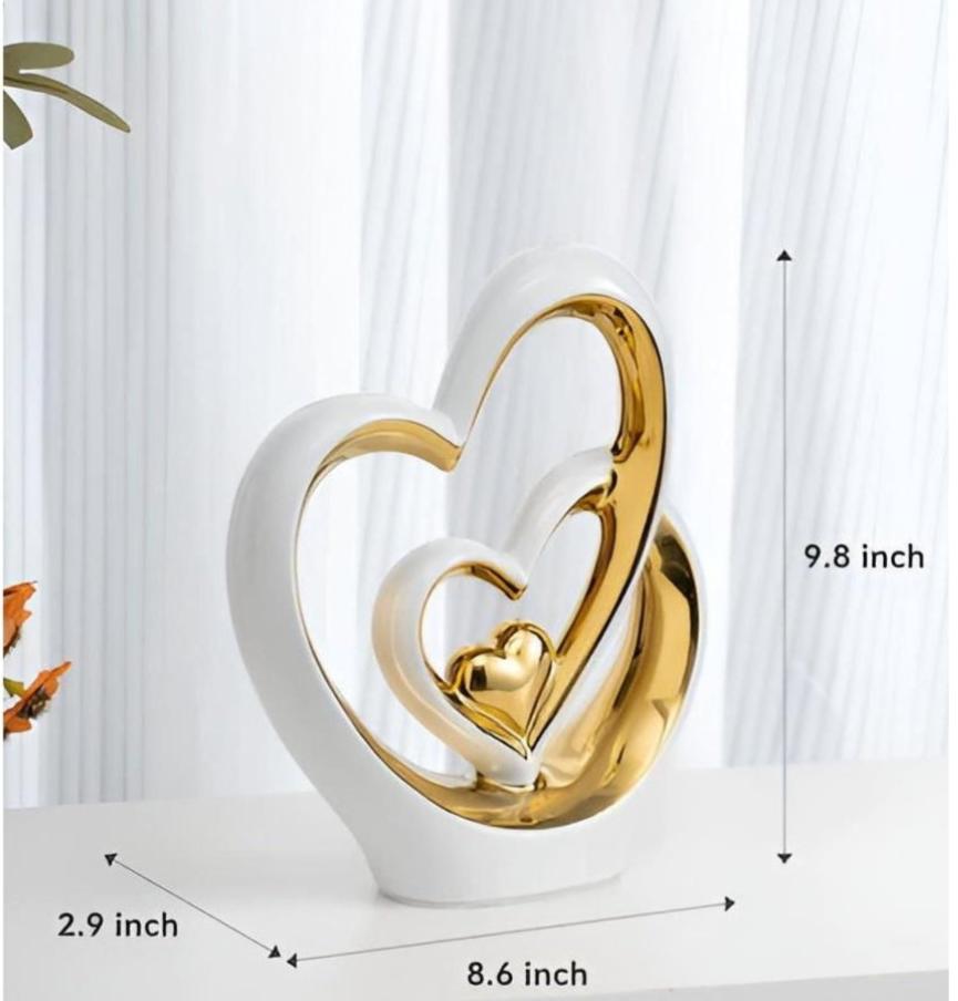 Elegant - Twin hearts timeless decoration