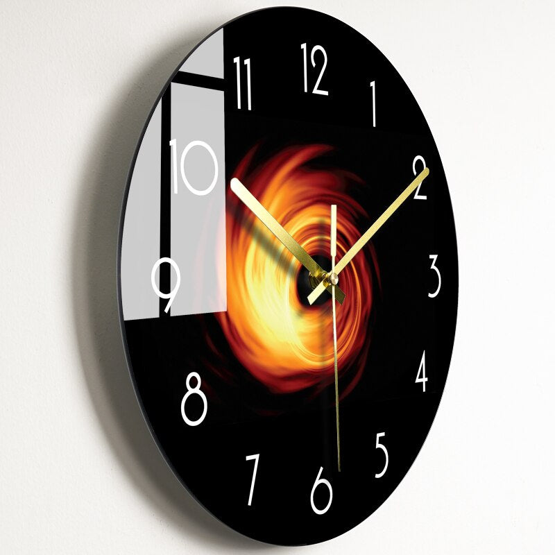 Elegant glass wall clock