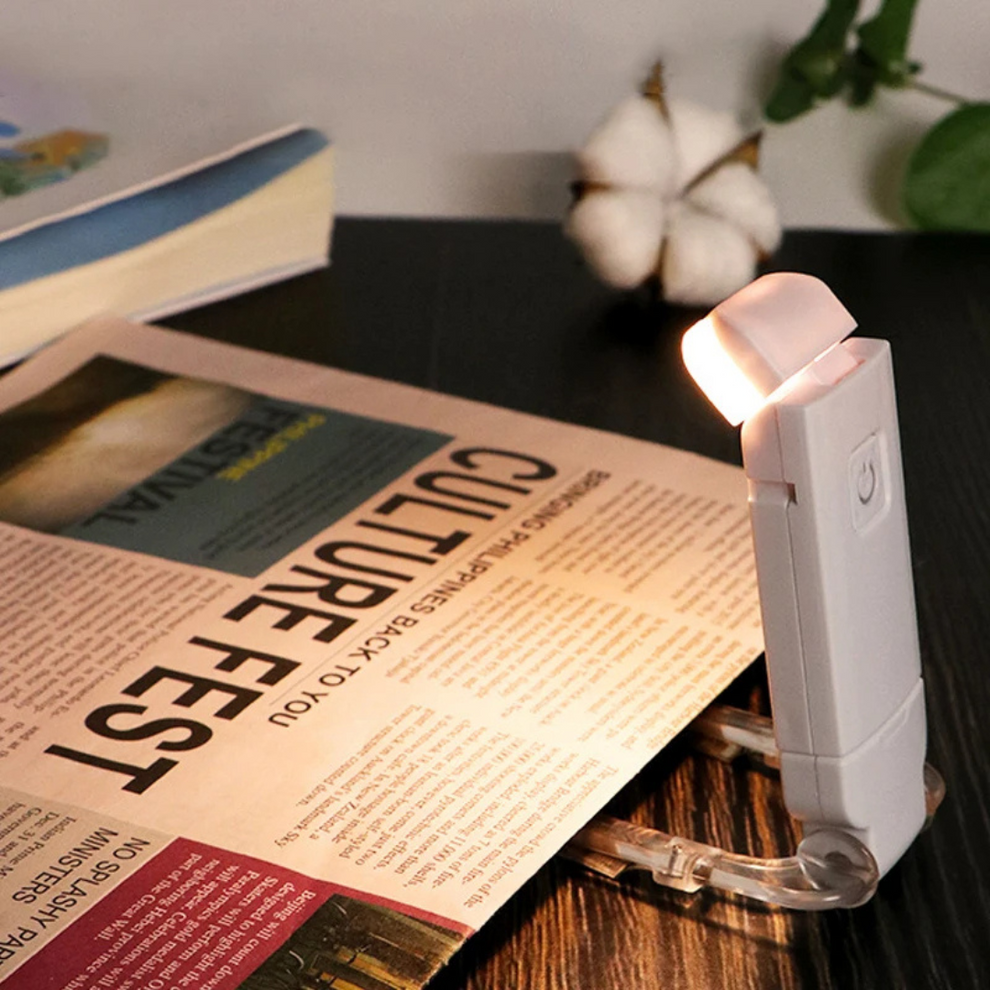 GlowClip - Portable LED Reading Lamp with Easy Clip-On Design