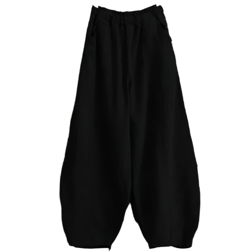 Lina Relaxed Wide-Leg Trousers with Pockets