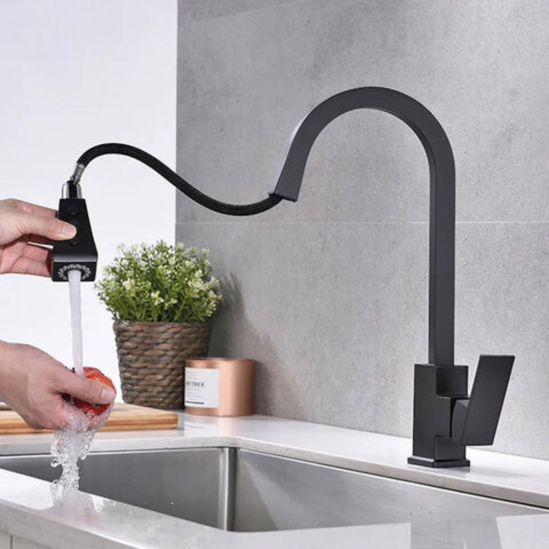 BlackMatte - Kitchen Faucet with Pull-Down Spray