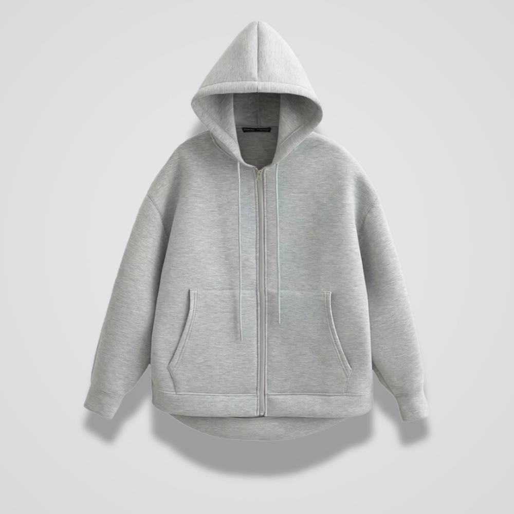 Isabella - Oversized hoodie with zipper pockets and long sleeves