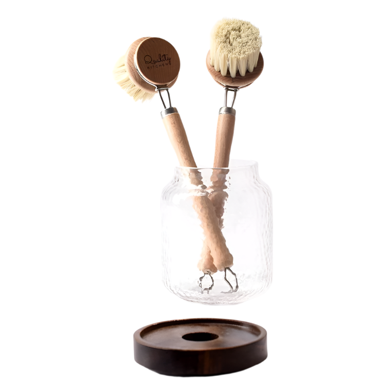 ScrubNest Durable Dish Brush with Short Round Handle