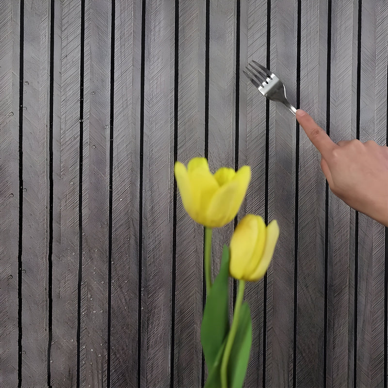 3D wall panels provide a modern, natural look