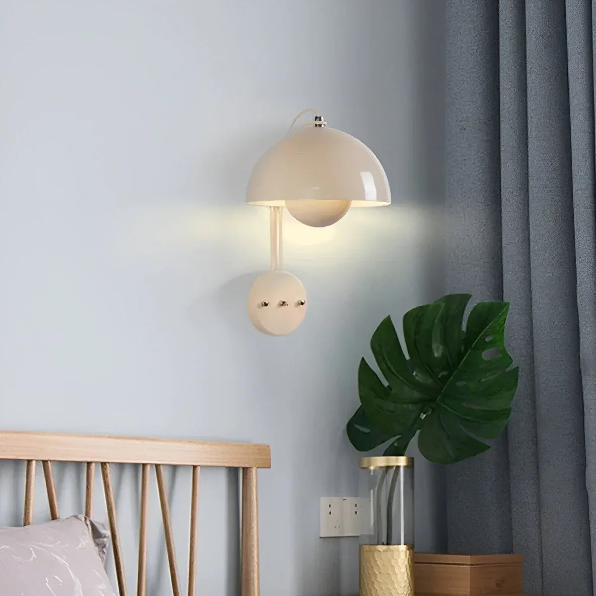 BudLume - Mushroom Glow Cozy Scandinavian Wall Lamp