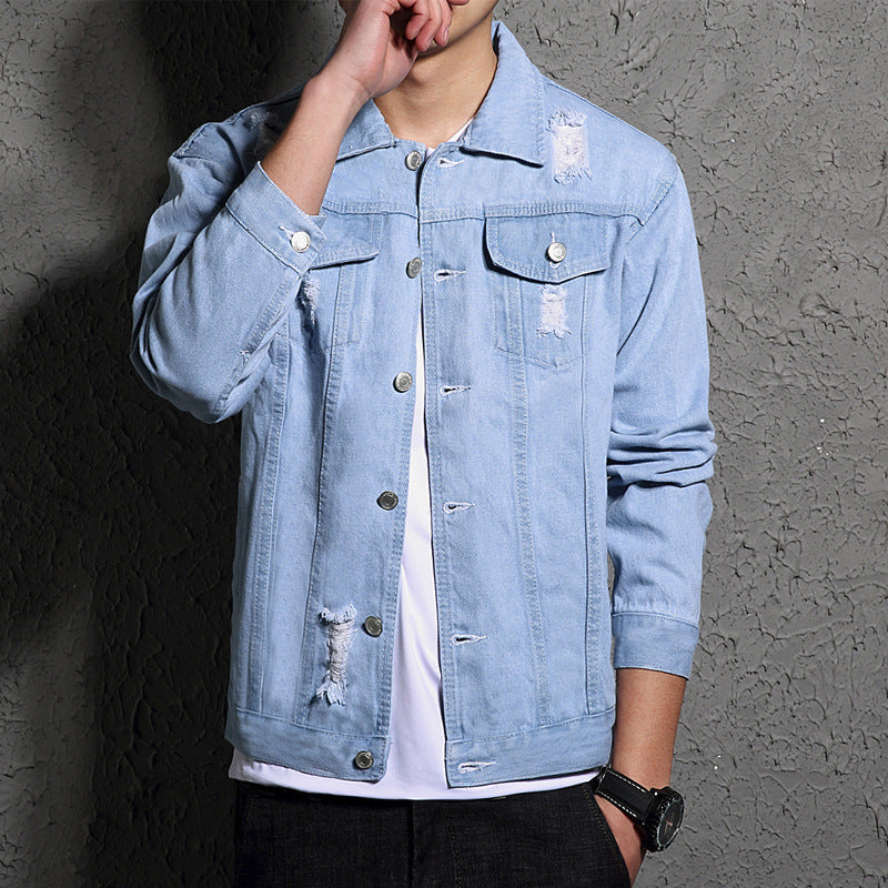 Erickson - Men's Denim Jacket with Light Wash