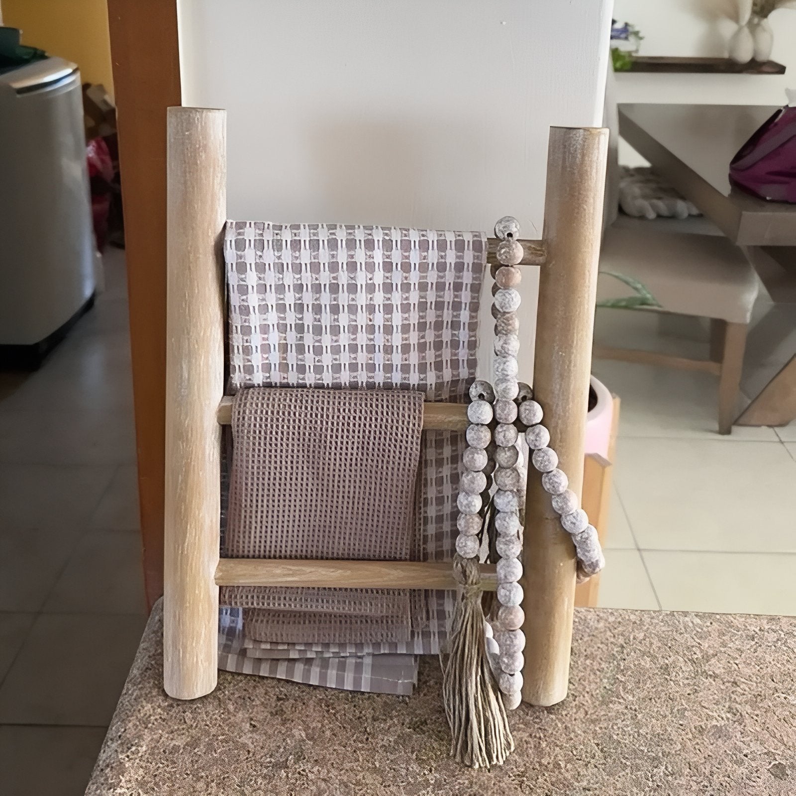 Wooden towel ladder by TræLina