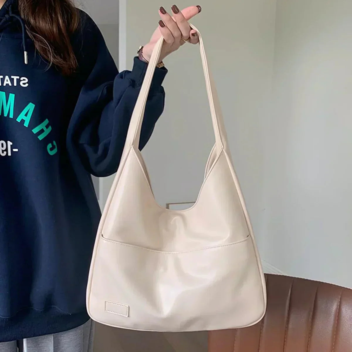 Ida - Timeless Leather Hobo Bag for Effortless Elegance