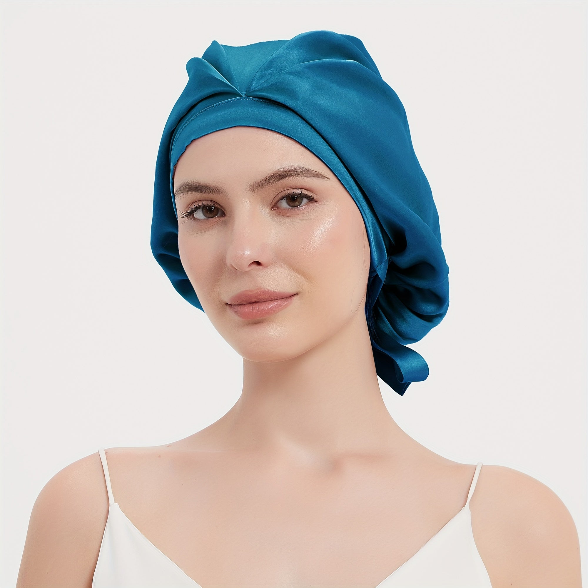 Cate | Lightweight Pleated Hair Bonnet for Sleeping